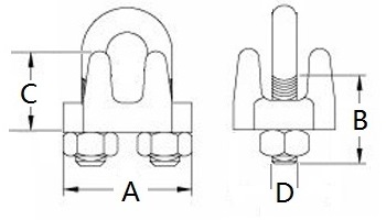 Stainless Steel JIS Type Wire Rope Clip-2