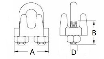 Stainless Steel New US Type Wire Rope Clip-2