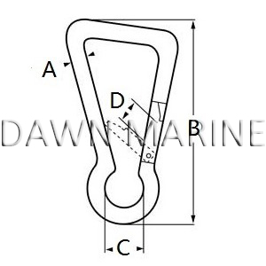 Stainless Steel Oblique Angle Snap Hook-2