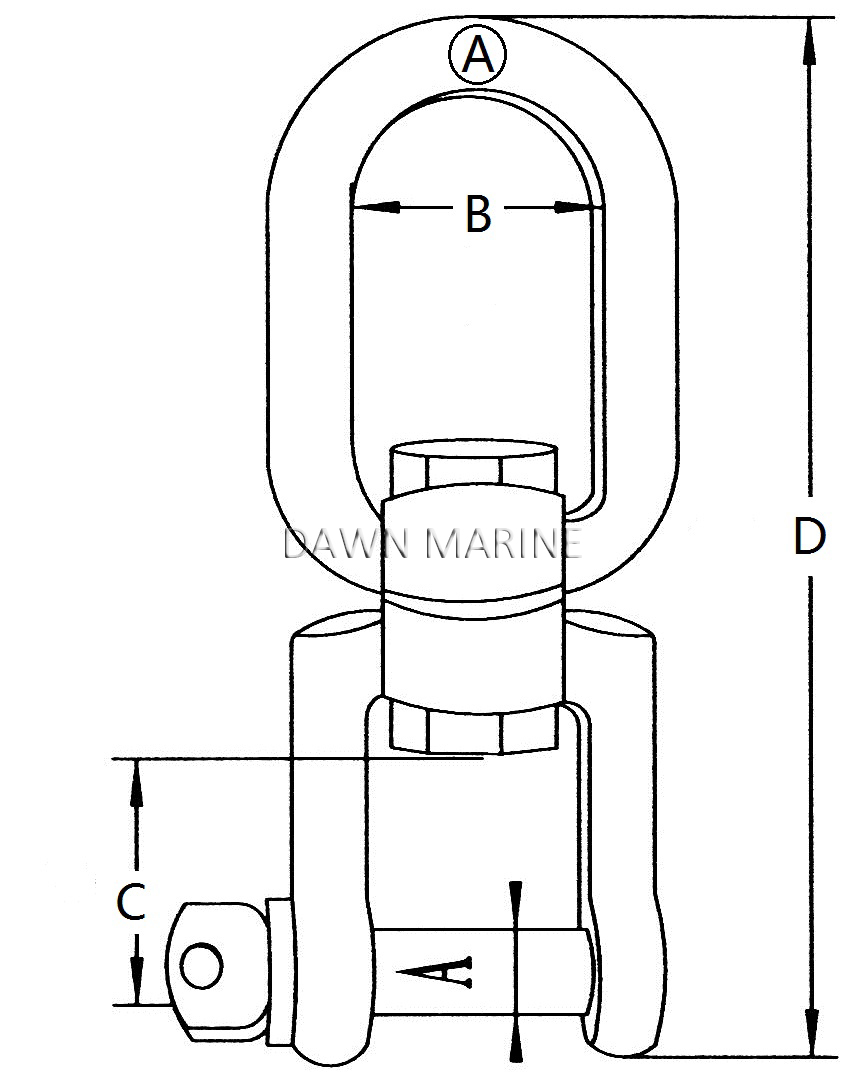 Stainless Steel Swivel Eye and Eye Dawn Marine