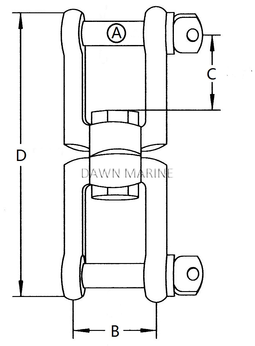 Stainless Steel TURNBUCKLE LEFT JAW 3/4 in